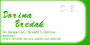 dorina bredak business card